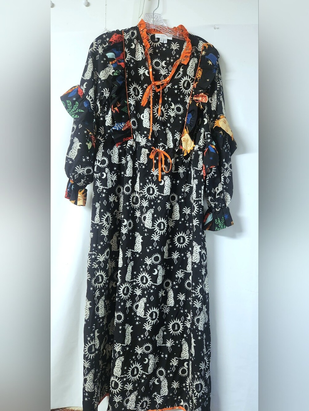 Never Fully Dressed Black Paradise Leopard Darcy Dress 2 Sun Celestial Midi